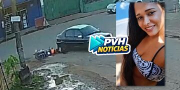 VÍDEO: Mulher passou mal e morreu após ser derrubada da moto por carro na zona leste