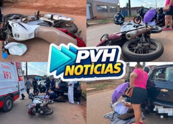 URGENTE: Mulher grávida fica tonta e bate com moto em traseira de carro estacionado na zona leste