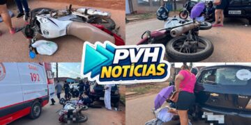 URGENTE: Mulher grávida fica tonta e bate com moto em traseira de carro estacionado na zona leste