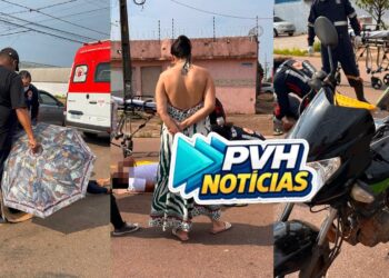 URGENTE: Moto aplicativo e passageira são derrubadas por carro em acidente na capital