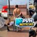 URGENTE: Moto aplicativo e passageira são derrubadas por carro em acidente na capital