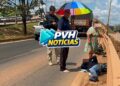 URGENTE: Idoso em moto é derrubado por carreta no viaduto do Roque em Porto Velho
