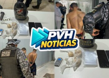 FACHADA: Força Tática prende dupla com arma e drogas em distribuidora usada como boca de fumo