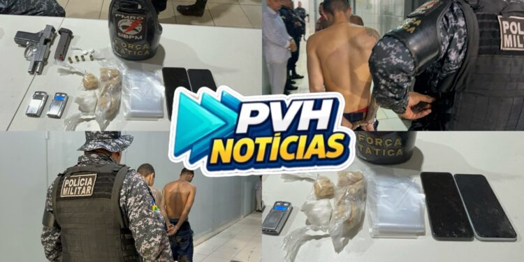 FACHADA: Força Tática prende dupla com arma e drogas em distribuidora usada como boca de fumo