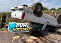 URGENTE: Silverado com feirantes capota em acidente na Rua da Beira