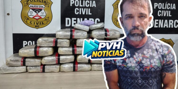 DENARC PEGOU: Traficante acreano procurado em vários estados é preso com 20kg de drogas em Porto Velho