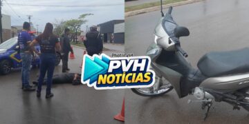 URGENTE: Motociclista é derrubada por carro na zona leste
