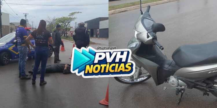 URGENTE: Motociclista é derrubada por carro na zona leste
