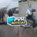 URGENTE: Motociclista é derrubada por carro na zona leste