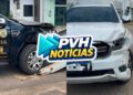 NO CENTRO: Viatura da Polícia Federal se envolve em acidente com caminhonete em Porto Velho