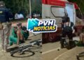 URGENTE: Ciclista é atropelado por moto e arrastado por carro na Jorge Teixeira Veja Vídeo