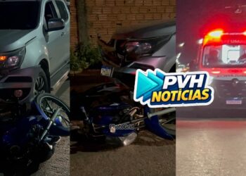 URGENTE: Moto é arrastada por S10 e deixa dois feridos na zona leste