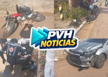 URGENTE: Motociclista fica em estado grave após acidente em Porto Velho