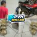 URGENTE: Motociclista é preso com mais de 17kg de drogas na mochila na BR-364 em Porto Velho
