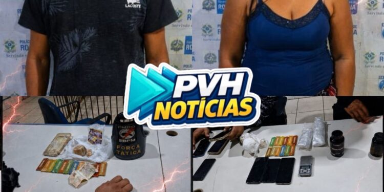 AÇÃO DO TÁTICO: Casal é preso suspeito de tráfico de drogas durante Operação Força Total em Porto Velho