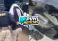 URGENTE: PRF prende passageiro de táxi com 8kg de drogas na BR-364 em Porto Velho