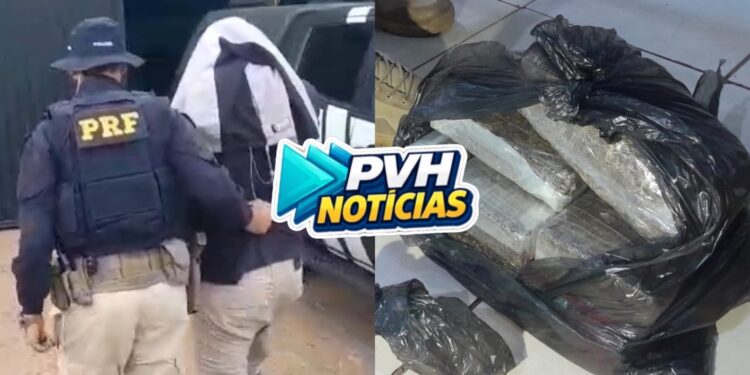 URGENTE: PRF prende passageiro de táxi com 8kg de drogas na BR-364 em Porto Velho