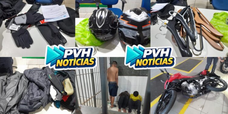 ARRASTÃO: PM age rápido e prende acusados de invadir e furtar loja de motos na capital