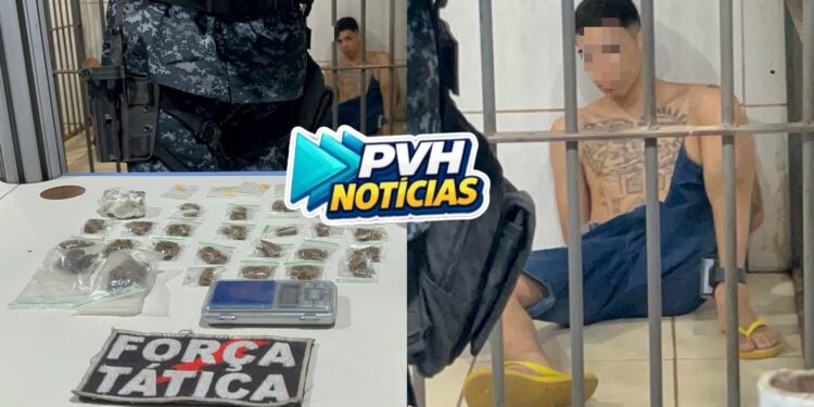 TRÁFICO: Força Tática prende apenado monitorado “LC” com drogas em boca de fumo