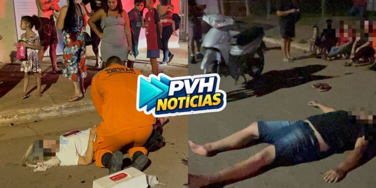 DE FRENTE: Batida entre motos deixa três feridos na zona leste