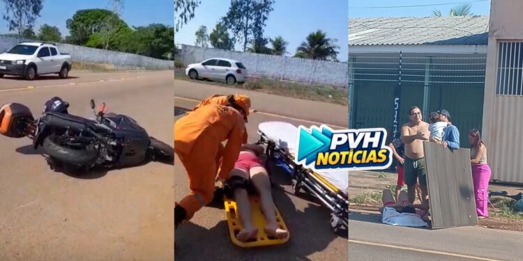 URGENTE: Mulher com criança de colo sofrem grave acidente de trânsito na Estrada da Penal