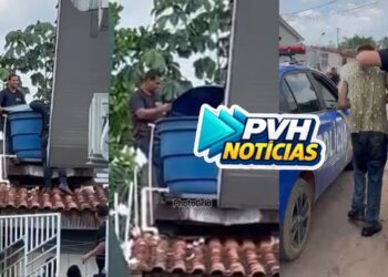 URGENTE: Ladrão é encontrado dentro de caixa d’água durante furto em residência na zona sul – Veja Vídeo