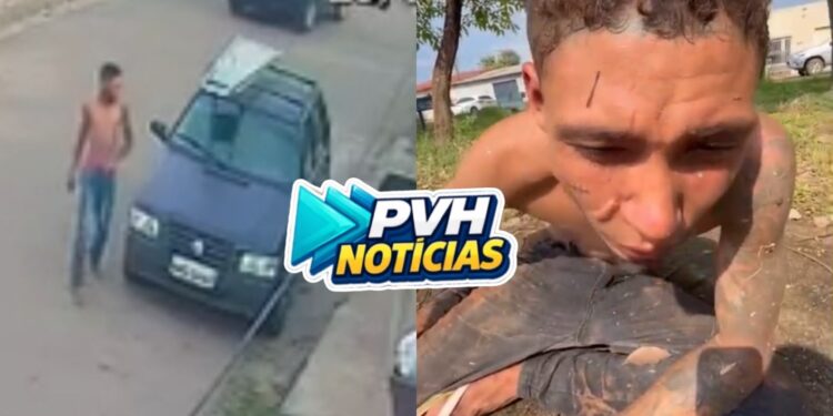 VÍDEO: Ladrão com mais de 30 passagens chora após ser preso por furto de Fiat Uno