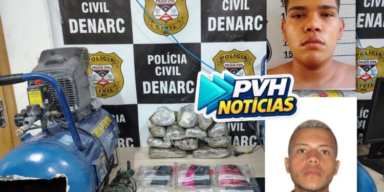 DENARC prende quatro integrantes do Comando Vermelho e apreende 7 kg de droga escondidos em compressor