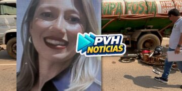 VÍDEO: Passageira morre e piloto de moto fica ferido em acidente com caminhão no centro