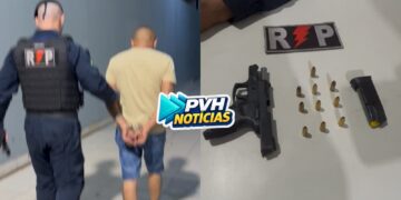 NA CINTURA: Equipe do sgt Machado flagra empresário armado em distribuidora na zona leste