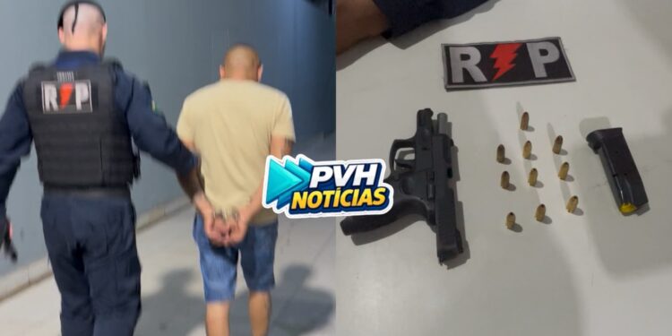 NA CINTURA: Equipe do sgt Machado flagra empresário armado em distribuidora na zona leste