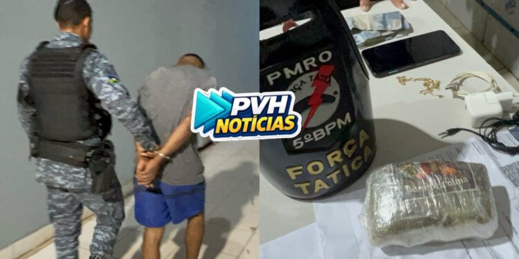 CAIU: Motoboy sofre queda durante perseguição e acaba preso com droga na zona leste