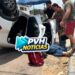 FORTE BATIDA: Motorista fica ferida em acidente com capotamento no centro