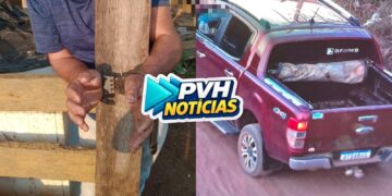 URGENTE: Bandidos deixam homem algemado e fogem com caminhonete em Porto Velho