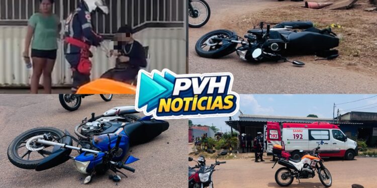 URGENTE: Colisão entre motos deixa três feridos na zona leste