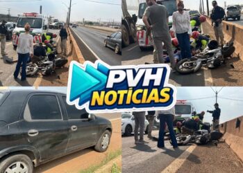 URGENTE: Motociclista fica em estado grave após colisão com Celta na BR-364 em Porto Velho
