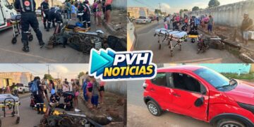 URGENTE: Motociclista fica em estado grave após colisão com carro na zona leste