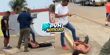 URGENTE: População persegue e prende ladrão de telhas durante furto em empresa no Embratel