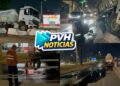 URGENTE: Caminhão tanque espalha diesel no asfalto após acidente no Trevo do Roque