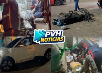 URGENTE: Moto aplicativo é intubado e passageira fica ferida em grave acidente na Calama