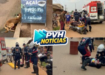 URGENTE: Moto atropela cachorro e passageira fica gravemente ferida na zona leste