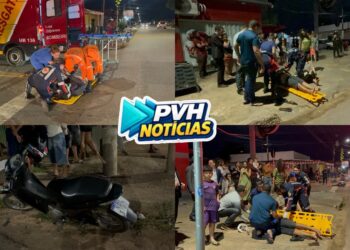 URGENTE: Batida entre motos deixa três feridos na zona leste