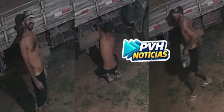 VÍDEO: Ladrão é filmado furtando bateria de caminhão em loja de construção na leste
