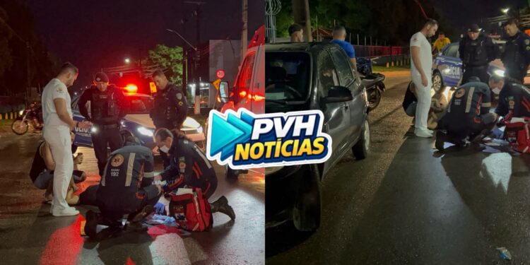 URGENTE: Motociclista bate de frente com carro na zona sul