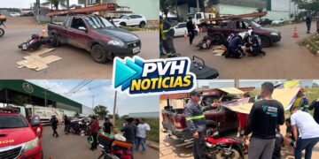 URGENTE: Strada de empresa causa grave acidente com motociclista na zona leste