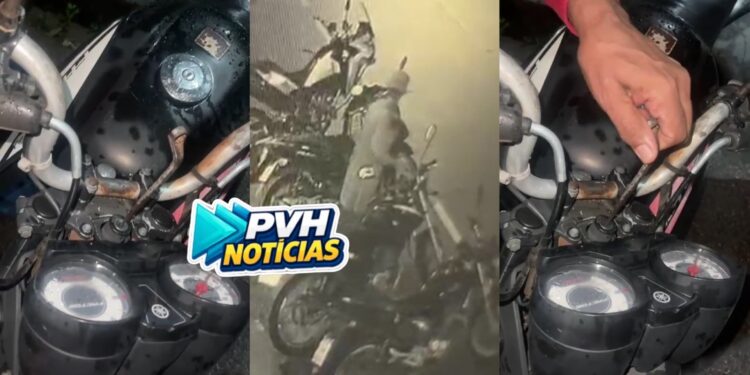 VÍDEO: Ladrão tenta furtar moto de jornalista em frente de emissora de tv no centro
