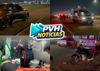URGENTE: Motociclista fica gravemente ferida após ser atingida por carro elétrico na Rua da Beira