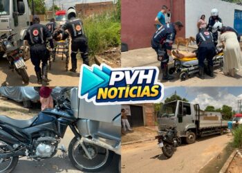 URGENTE: Moto bate de frente com caminhão e piloto fica gravemente ferido na zona norte da capital